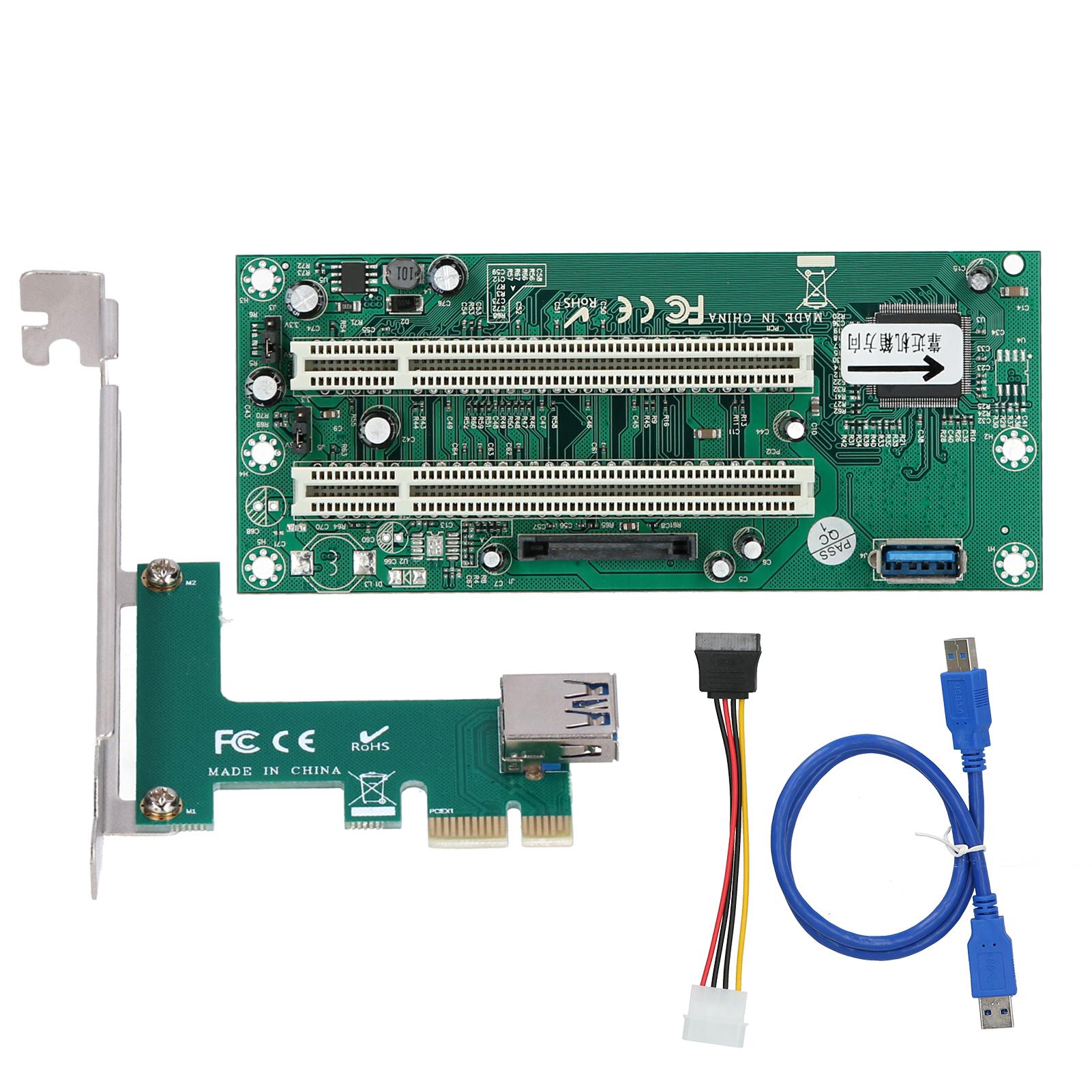 ST46 Mini PCIE X1 to Dual PCI Riser Card Expansion Cards Converter with USB 3.0 Port Cable
ST46 Mini PCIE X1 to Dual PCI Riser Card Expansion Cards Converter with USB 3.0 Port Cable