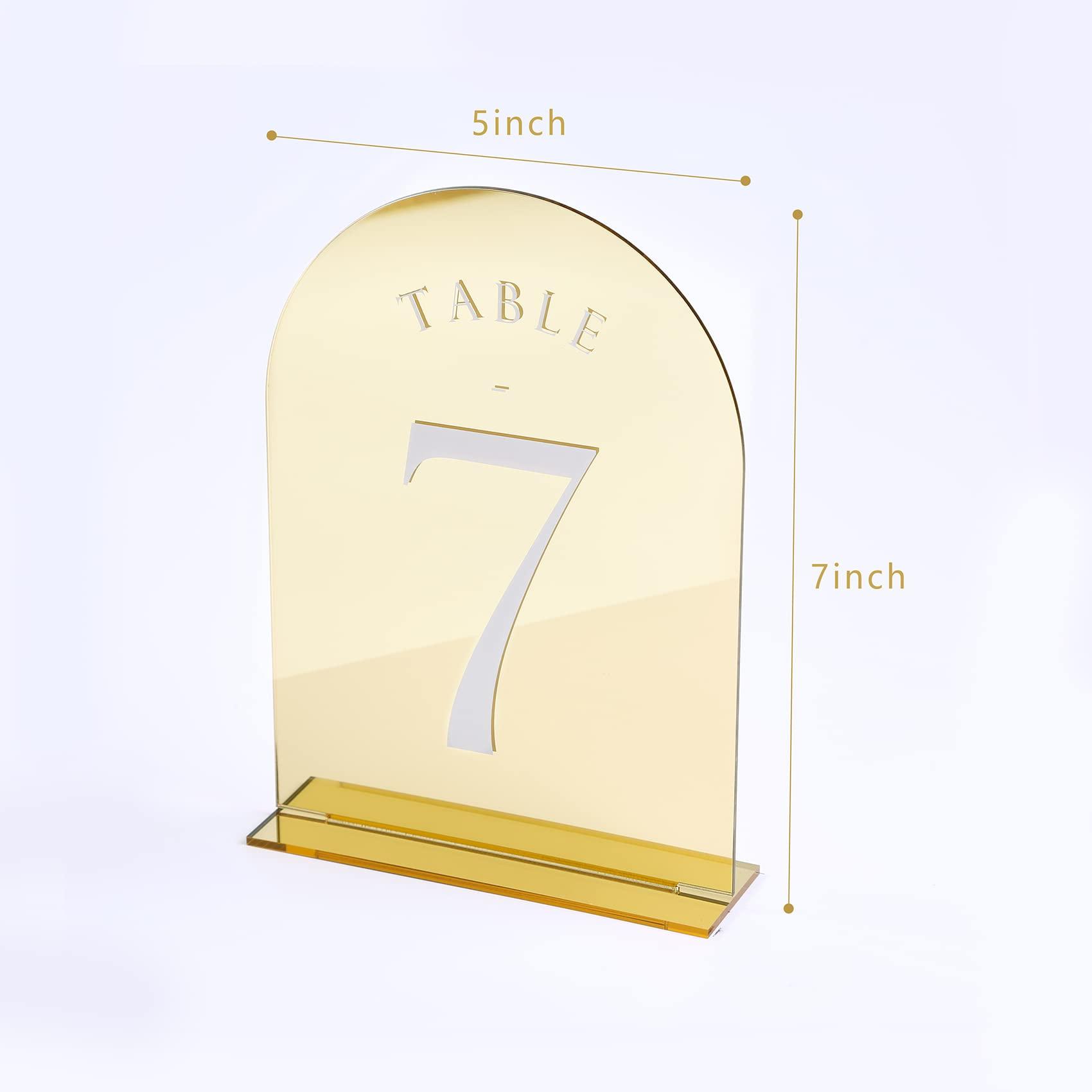 Gold Mirror Acrylic Arch Wedding Table Number w/h Stand 1-25,Acrylic Sign w/h Holder for Centerpiece,Reception,Party,Anniversary 10pcs No 1-10
Gold Mirror Acrylic Arch Wedding Table Number w/h Stand 1-25,Acrylic Sign w/h Holder for Centerpiece,Reception,Party,Anniversary 10pcs No 1-10