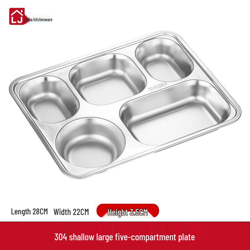 Lijia Stainless Steel 5-Compartment Meal Tray
Lijia Stainless Steel 5-Compartment Meal Tray