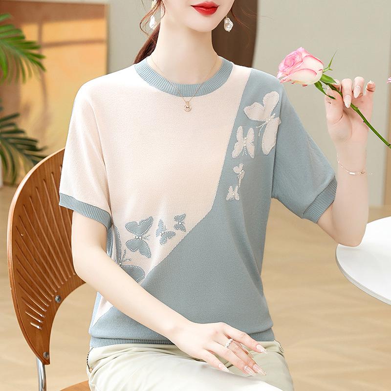 Mom s Summer Ice Silk Short-Sleeve Knit Top for Middle-Aged Women 3XL (for 120-135 jin) серый/зелёный
Mom s Summer Ice Silk Short-Sleeve Knit Top for Middle-Aged Women 3XL (for 120-135 jin) серый/зелёный