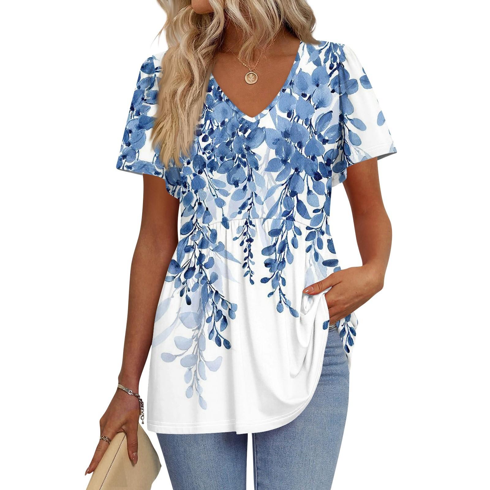 Женские рубашки с коротким рукавом и оборками, повседневные наряды, модная футболка, топ XXL
Женские рубашки с коротким рукавом и оборками, повседневные наряды, модная футболка, топ XXL