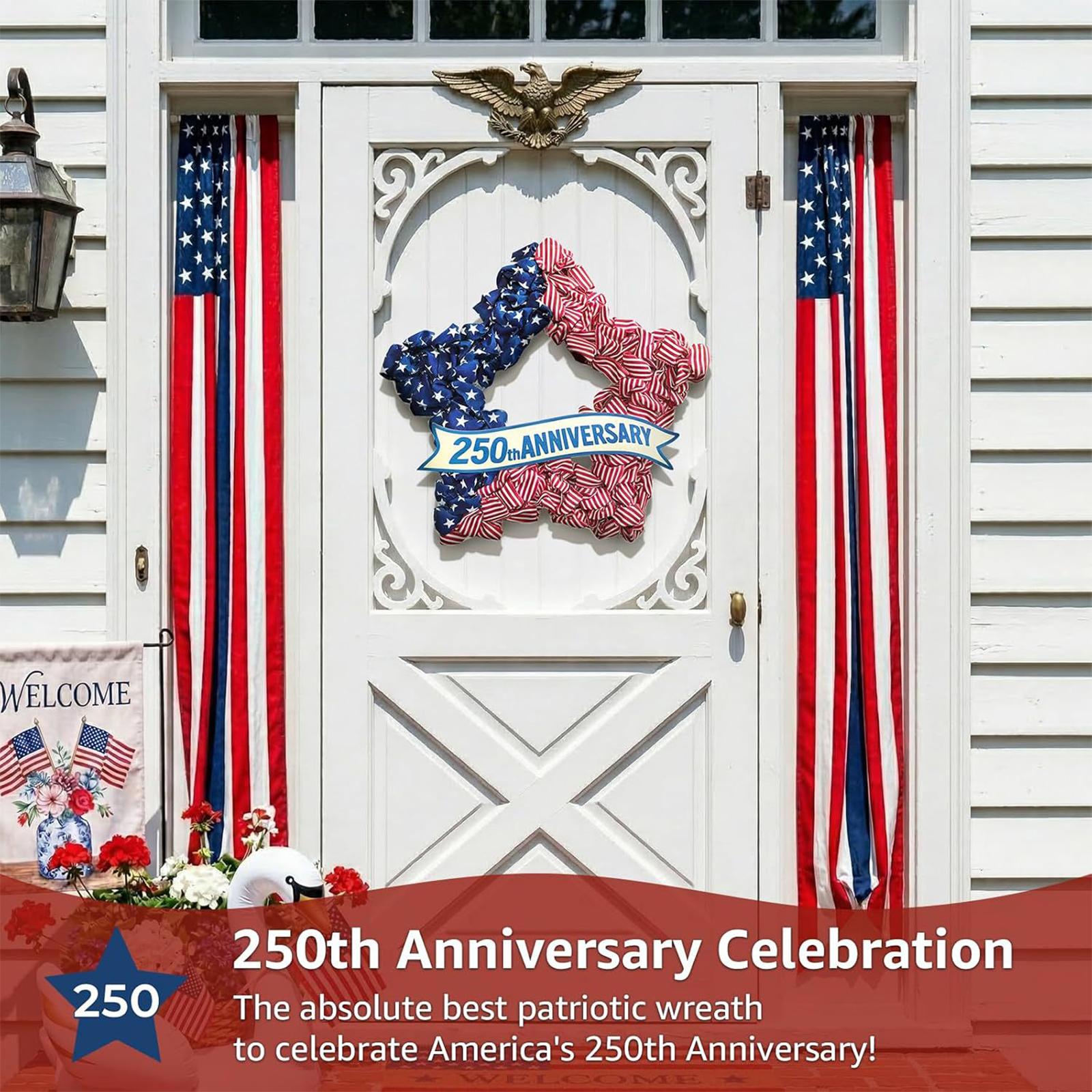0th Anniversary Independence Day Door Decoration Wreath Pendant One Size
0th Anniversary Independence Day Door Decoration Wreath Pendant One Size