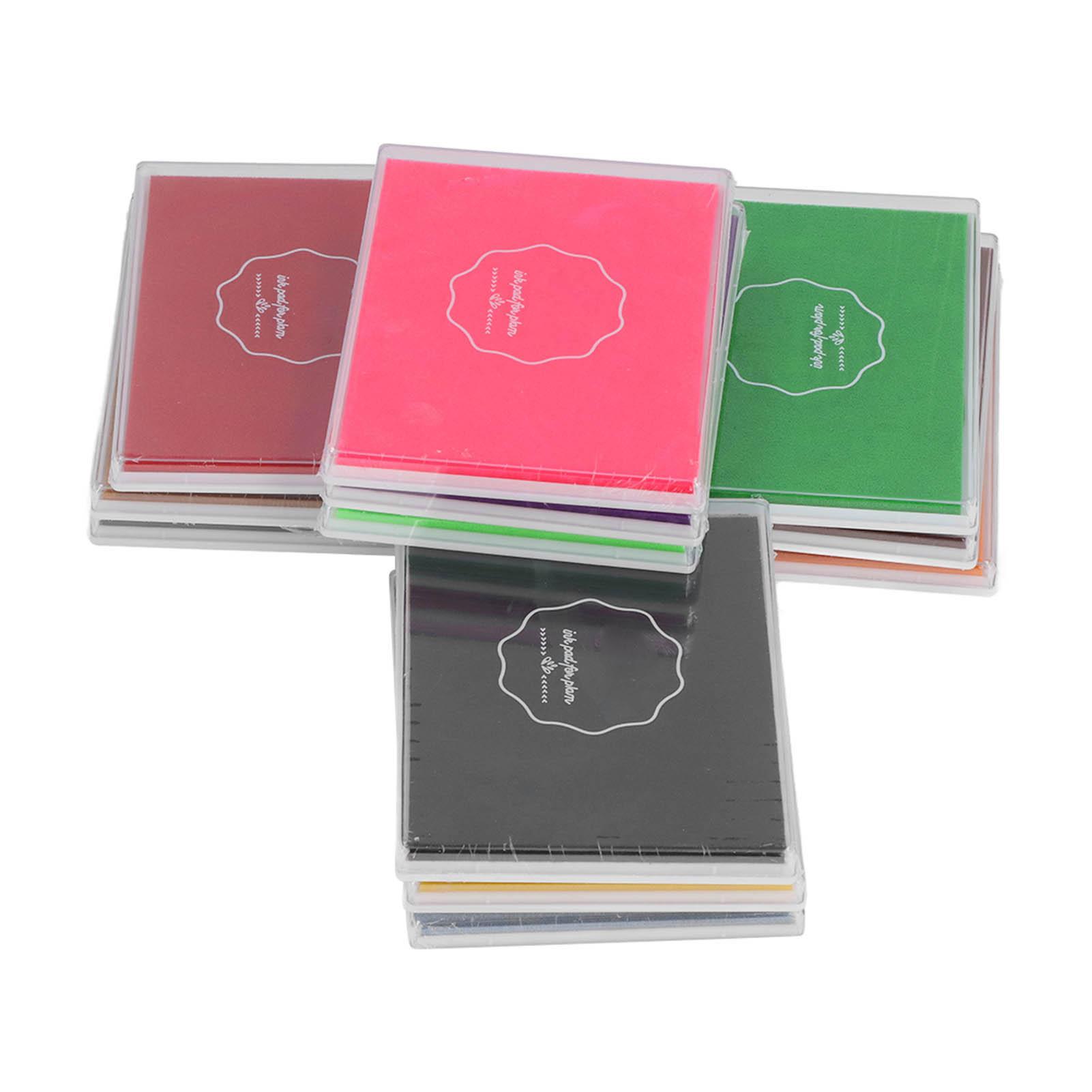 12 шт. подушечек для пальцев 12 ярких цветов, легко моющиеся, широко используемые подушечки для поделок с чернилами для дерева