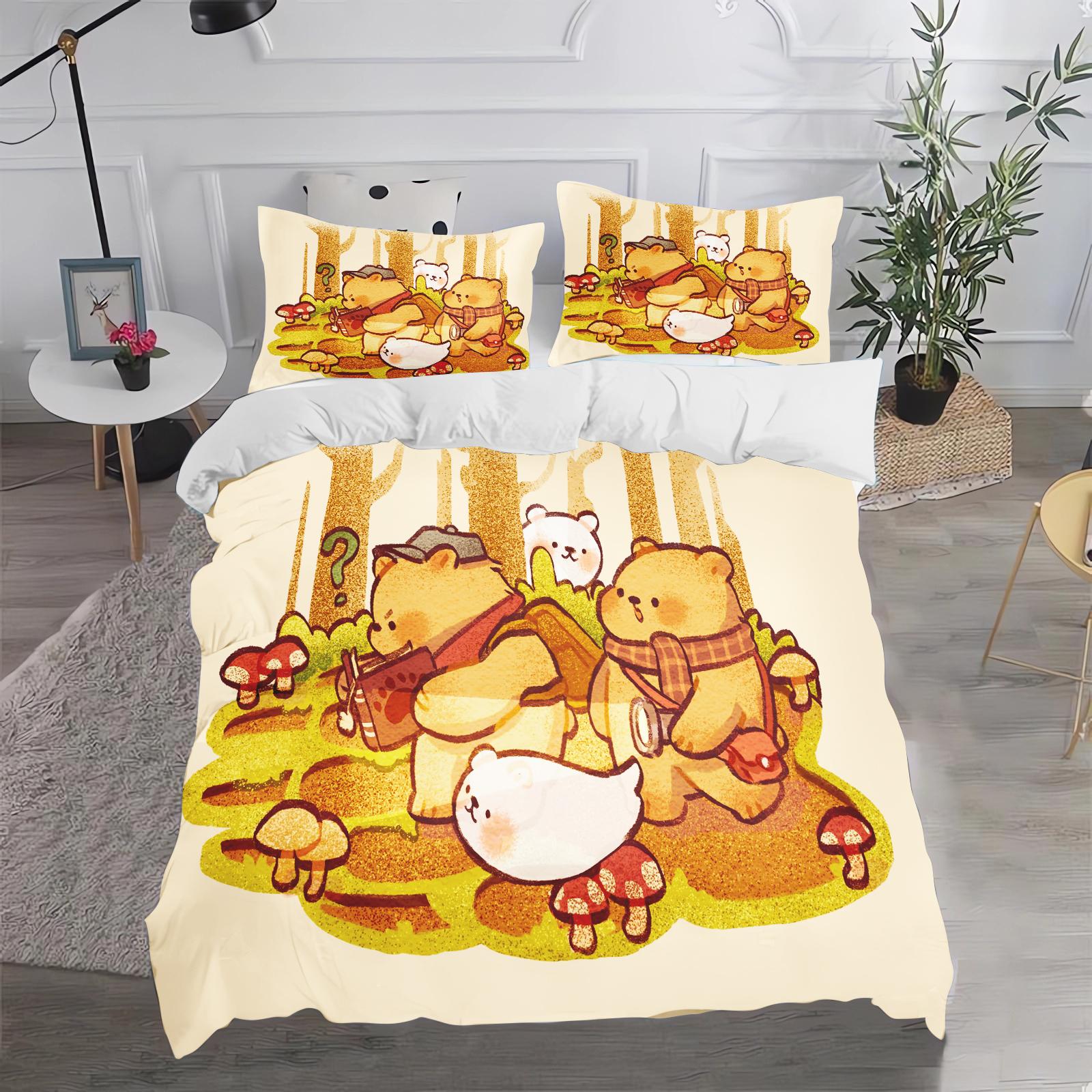 Cute Bear Cartoon Duvet Cover Home Printed Pillowcase Set Adult Bedroom Children Comforter Bedding 135x200cm
Cute Bear Cartoon Duvet Cover Home Printed Pillowcase Set Adult Bedroom Children Comforter Bedding 135x200cm