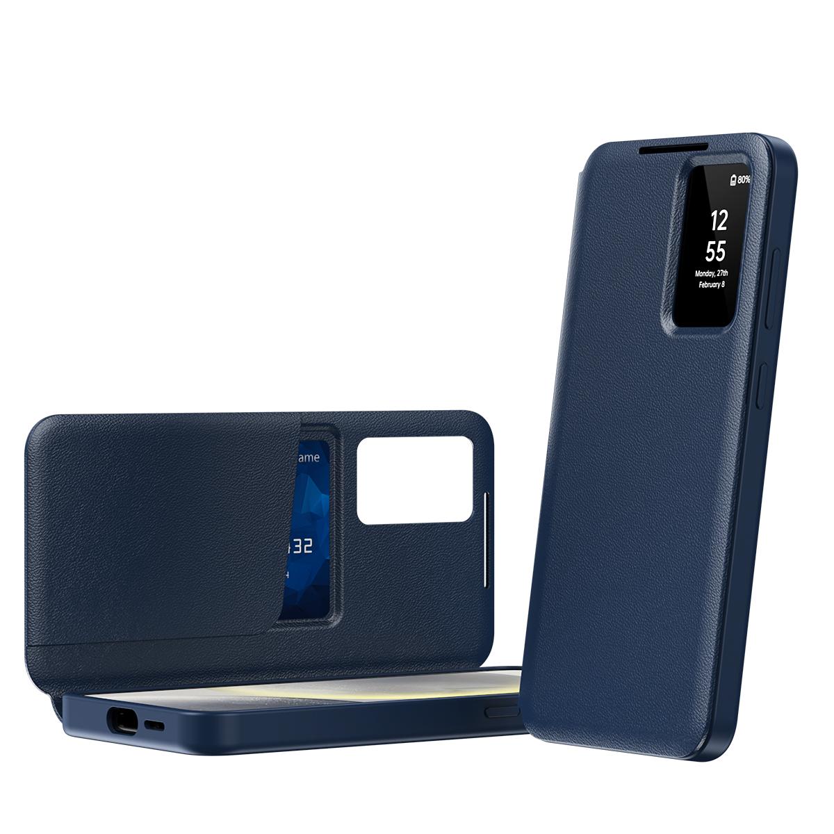 For Samsung Galaxy S24 Ultra Leather Phone Case with View Window Card Slot Sapphire
For Samsung Galaxy S24 Ultra Leather Phone Case with View Window Card Slot Sapphire