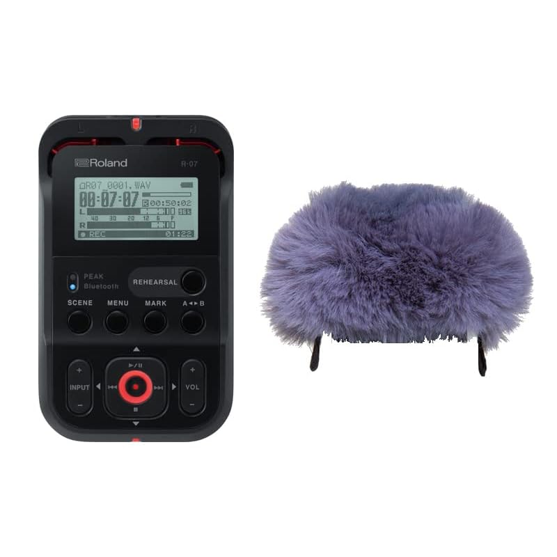 Roland R-07 (BK) High-Resolution Audio Recorder (Black) with Windscreen and R-07WS Set
Roland R-07 (BK) High-Resolution Audio Recorder (Black) with Windscreen and R-07WS Set