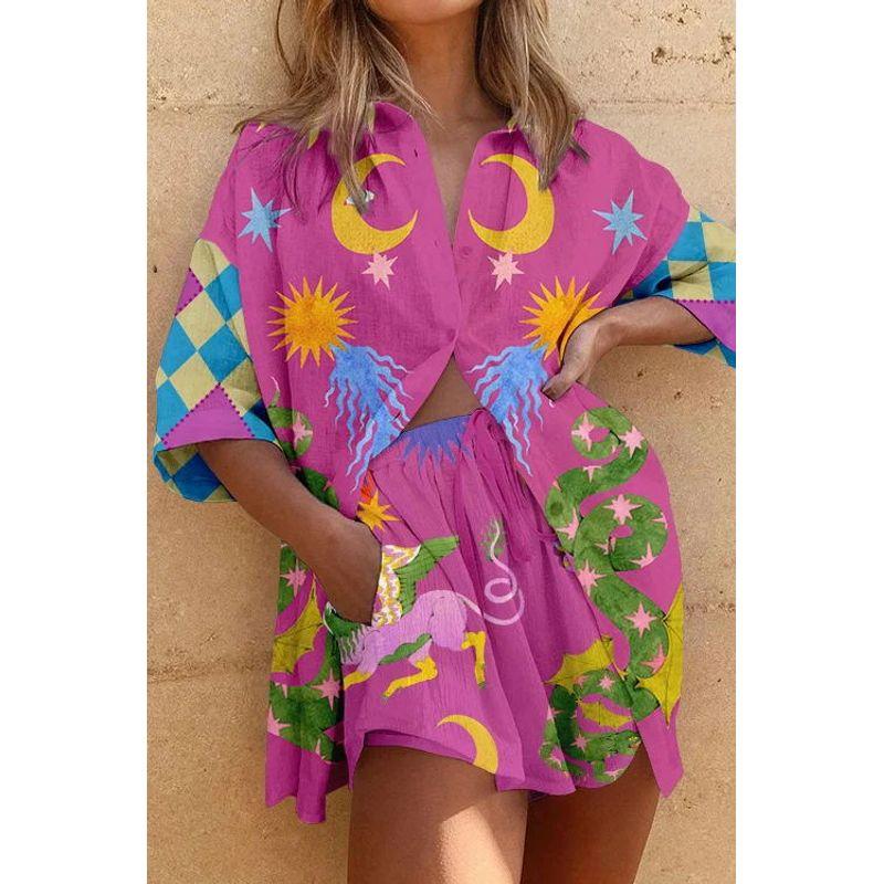 2025 Casual Elegant Women s Clothing Print Shorts Short Sleeve Fashion Casual Set Casual Suit Pink XL
2025 Casual Elegant Women s Clothing Print Shorts Short Sleeve Fashion Casual Set Casual Suit Pink XL