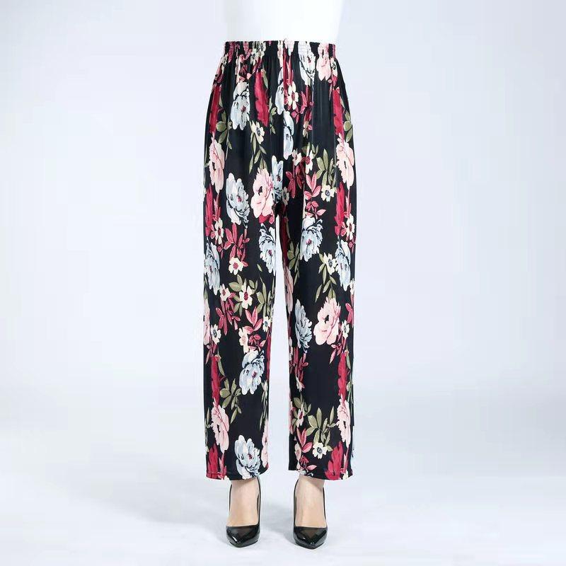 Летние брюки Ice Silk с высокой талией и цветочным принтом, повседневные, свободного кроя для женщин среднего и пожилого возраста One Size
Летние брюки Ice Silk с высокой талией и цветочным принтом, повседневные, свободного кроя для женщин среднего и пожилого возраста One Size