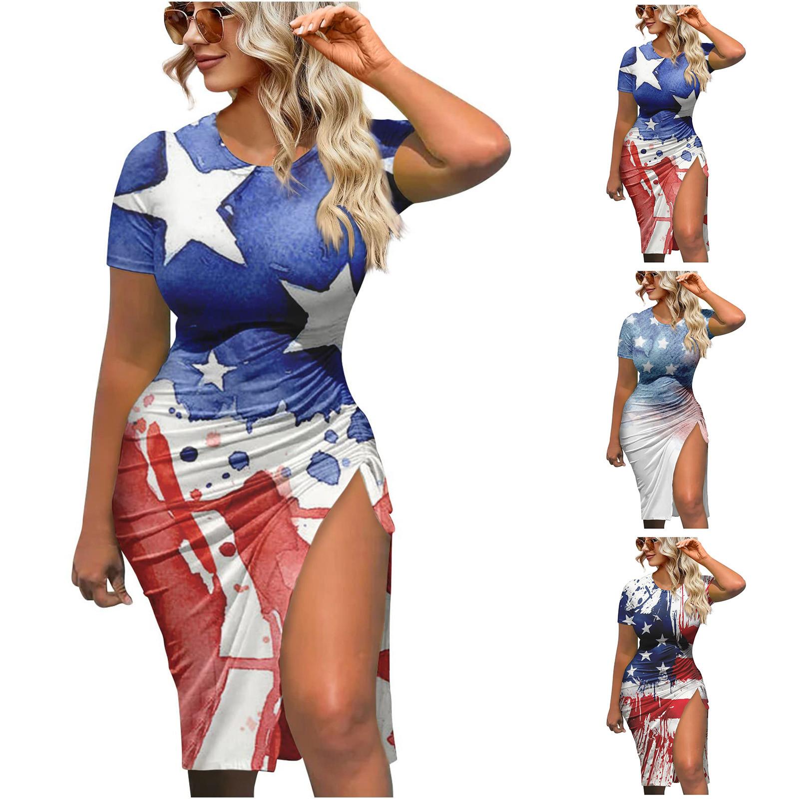 Женские летние платья ко Дню независимости, укороченное бальное платье с коротким рукавом и круглым вырезом
Женские летние платья ко Дню независимости, укороченное бальное платье с коротким рукавом и круглым вырезом