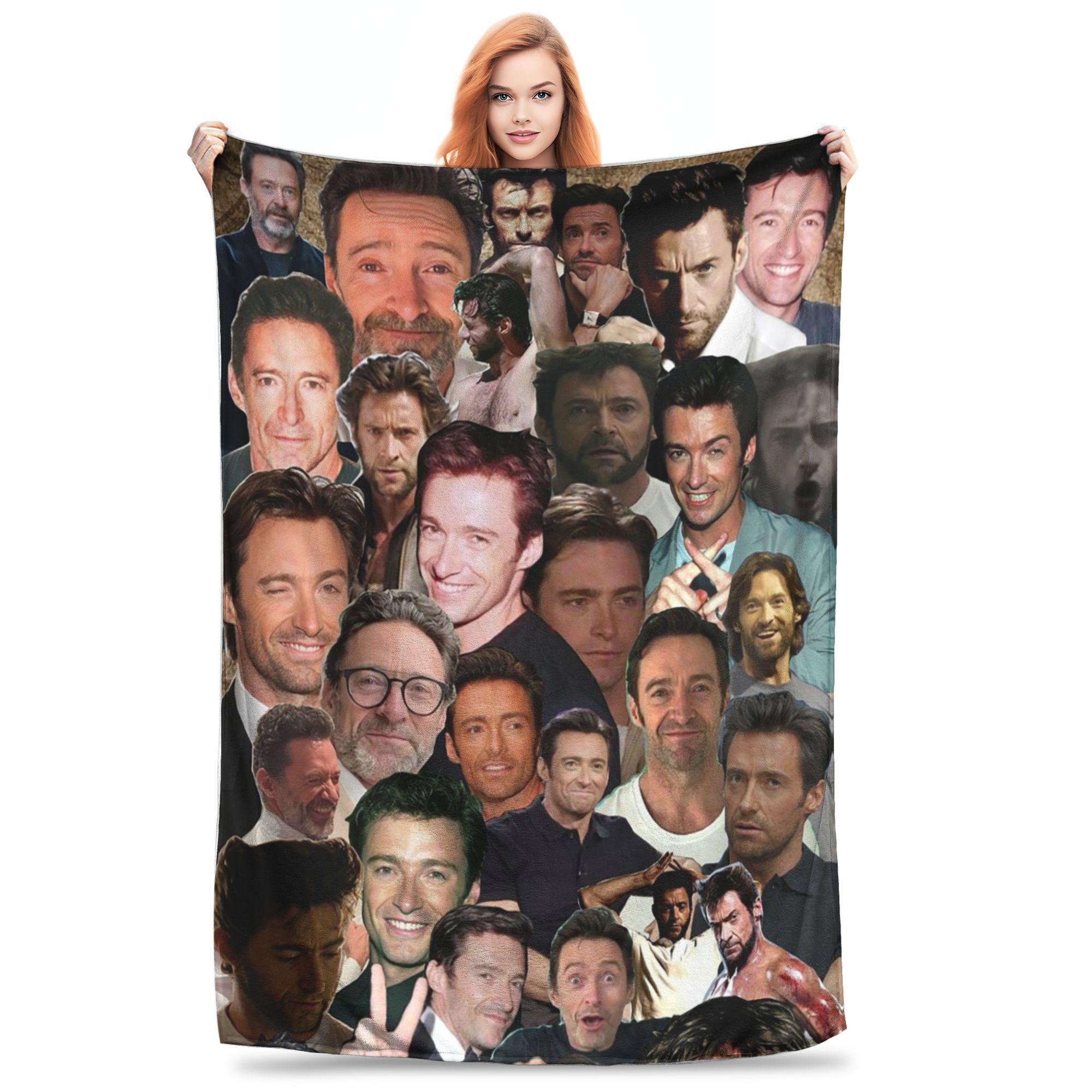 Flannel Throw Blanket Hugh Jackman Photo Collage Warm Plush Blankets Soft Bedding for Bed Living room Home Picnic Sofa 80x120cm
Flannel Throw Blanket Hugh Jackman Photo Collage Warm Plush Blankets Soft Bedding for Bed Living room Home Picnic Sofa 80x120cm