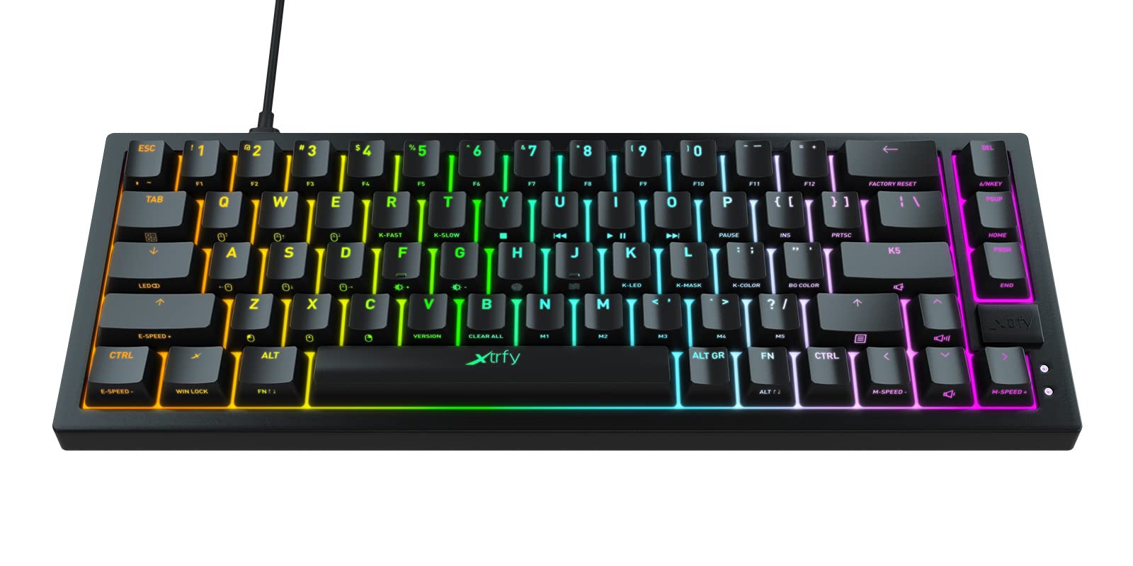 Xtrfy K5 Compact RGB Mechanical Gaming Keyboard US Layout 67 Keys Hot Swap Strip Super Scan Lubricated PCB Mount Distributor Guaranteed 701322 65%
Xtrfy K5 Compact RGB Mechanical Gaming Keyboard US Layout 67 Keys Hot Swap Strip Super Scan Lubricated PCB Mount Distributor Guaranteed 701322 65%