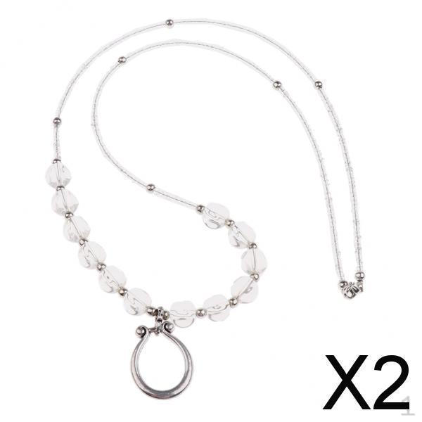Elegant Crystal Eyeglasses Chain Holder , White, 2 Pcs
Elegant Crystal Eyeglasses Chain Holder , White, 2 Pcs