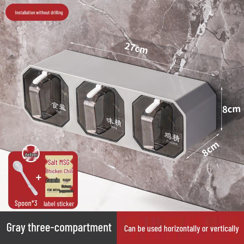 Настенный кухонный набор для специй с банками для приправ и соли
Настенный кухонный набор для специй с банками для приправ и соли