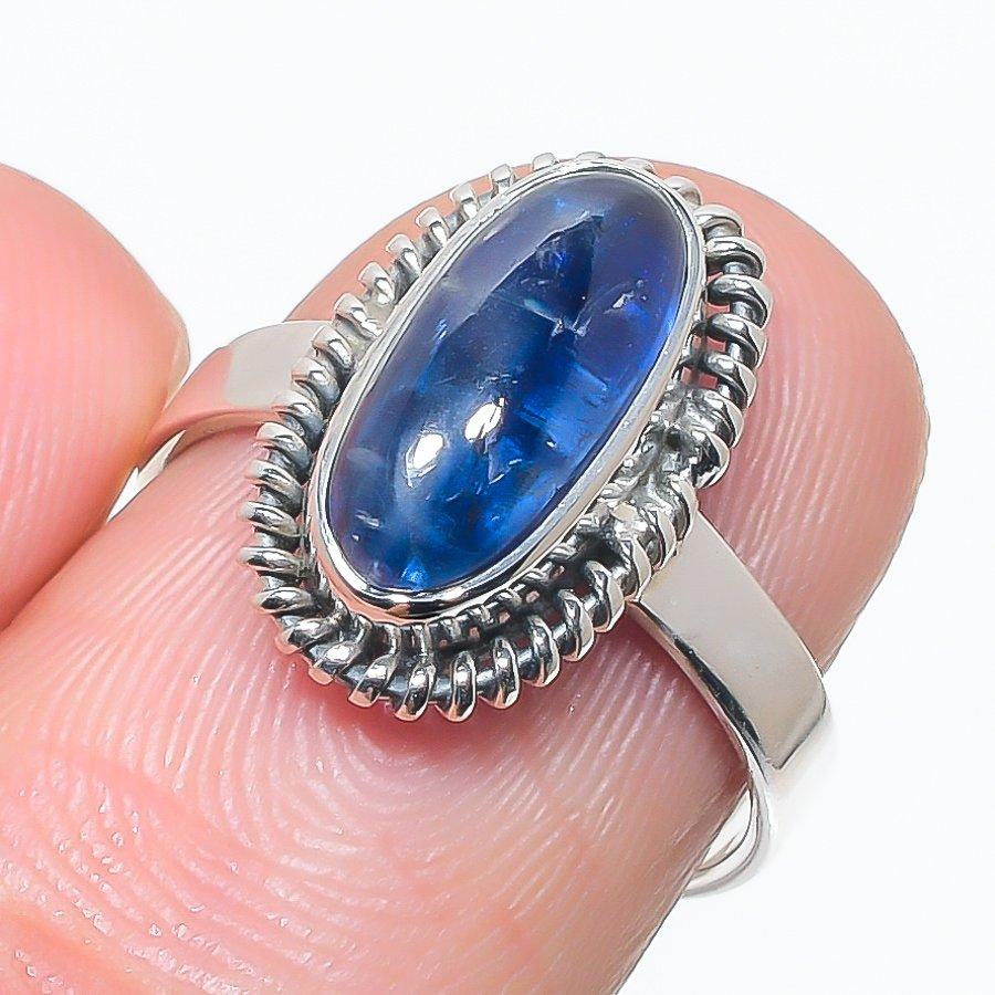 Natural Blue Kyanite Gemstone Handmade 925 Solid Silver Jewelry Ring Size 7 h0j93
Natural Blue Kyanite Gemstone Handmade 925 Solid Silver Jewelry Ring Size 7 h0j93