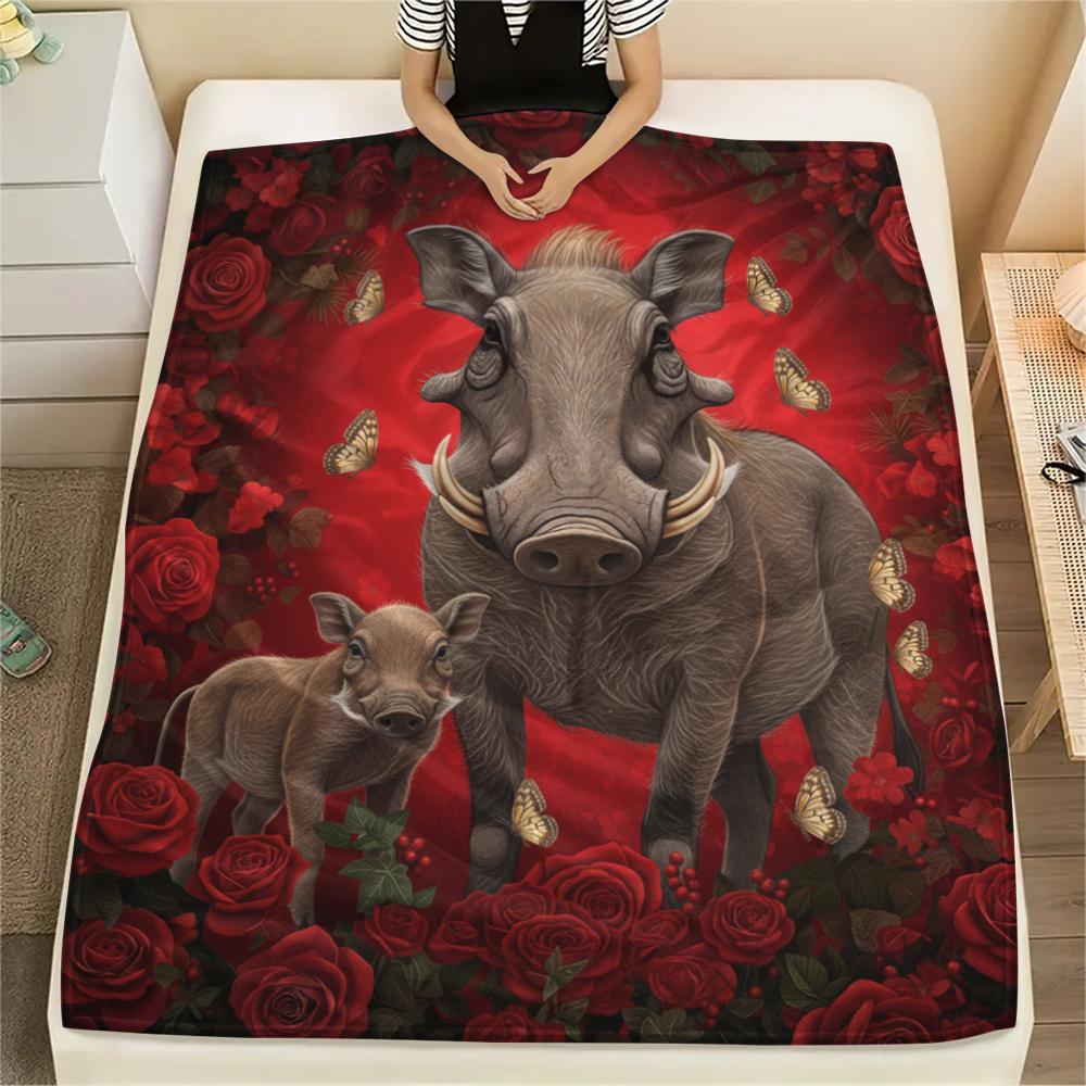 1PC Red Rose Animals Print Flannel Blanket, High quality All Seasons, Home Decor, Warmth and Comfort, Perfect for Christmas Gifts 80cm x 120cm
1PC Red Rose Animals Print Flannel Blanket, High quality All Seasons, Home Decor, Warmth and Comfort, Perfect for Christmas Gifts 80cm x 120cm