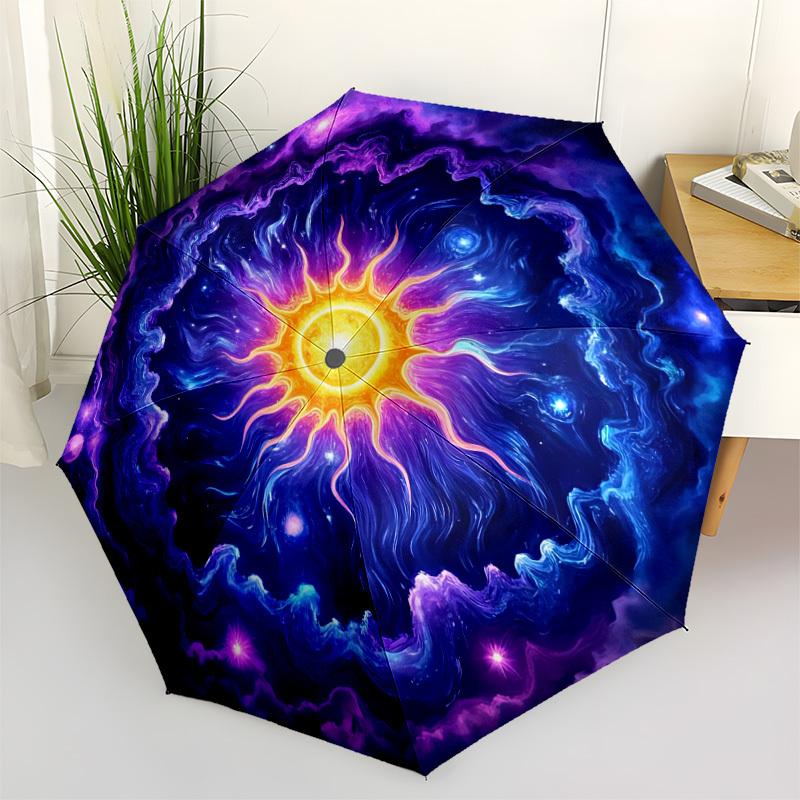 1pc Cosmic Sun Mandala Automatic Opening and Closing Folding Umbrella with 8 Iron Ribs - Portable, Foldable for Travel yy251124043
1pc Cosmic Sun Mandala Automatic Opening and Closing Folding Umbrella with 8 Iron Ribs - Portable, Foldable for Travel yy251124043