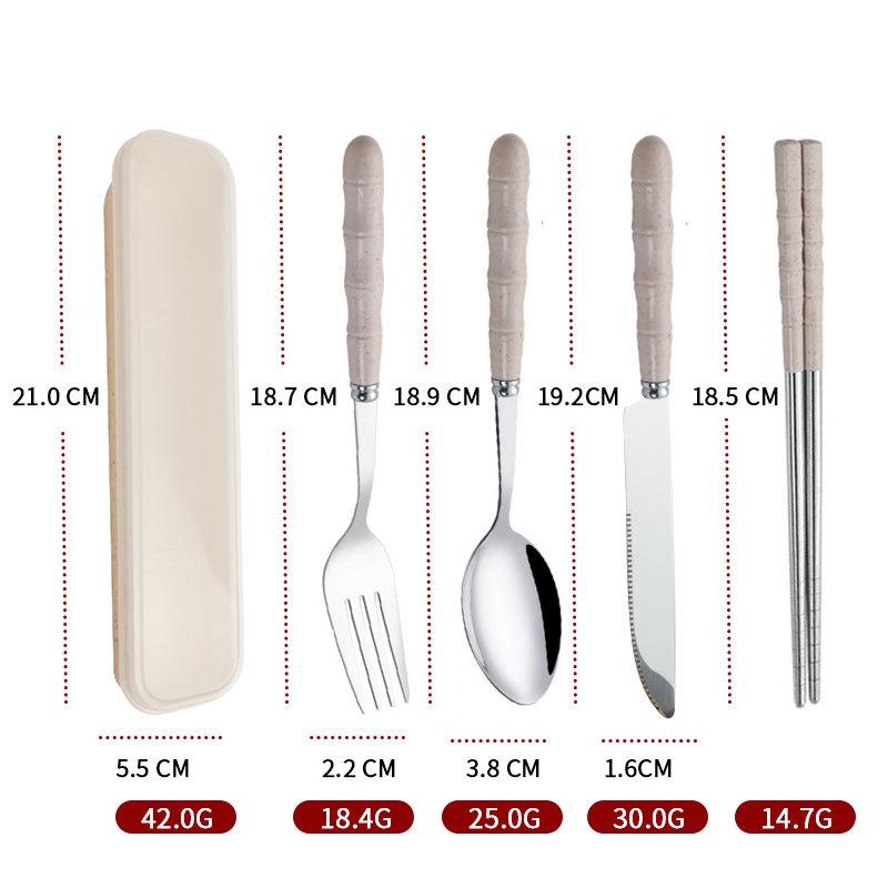 Экологичный набор столовых приборов из пшеничной соломы: Бамбуковый набор ложка, вилка и палочки для еды - Идеально подходит для путешествий, дома, отеля или в качестве подарка.
Экологичный набор столовых приборов из пшеничной соломы: Бамбуковый набор ложка, вилка и палочки для еды - Идеально подходит для путешествий, дома, отеля или в качестве подарка.