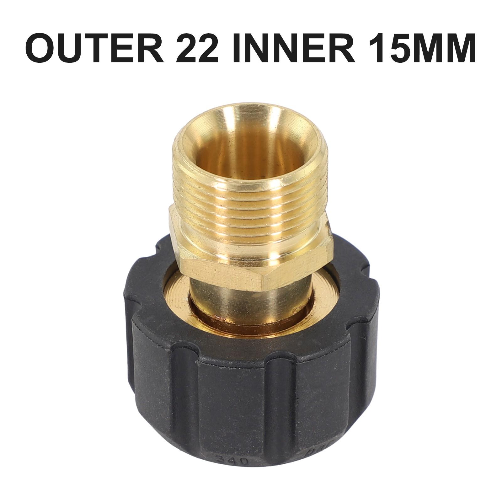 Adapter outer 22 inner 14/15mm to M22 inner 14/15 high pressure cleaner outer 22 inner 15mm
Adapter outer 22 inner 14/15mm to M22 inner 14/15 high pressure cleaner outer 22 inner 15mm