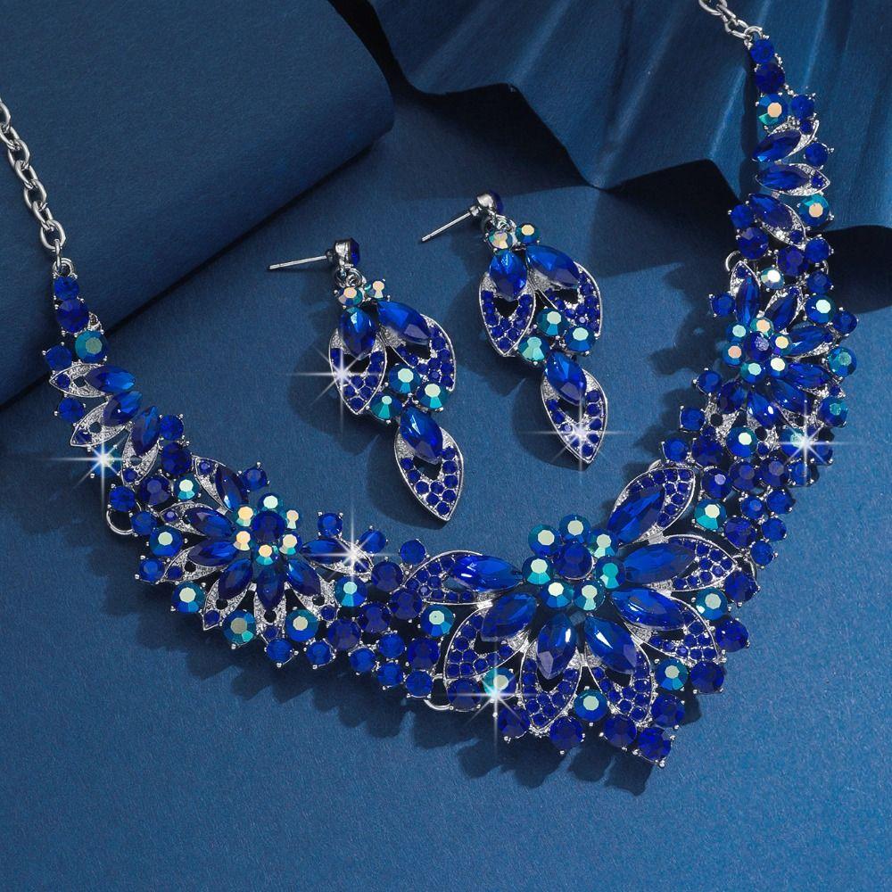 Shining Necklace Earrings Set Crystal Crystal Necklace Set Bridal Rhinestone Jewelry Set Women різнокольоровий
Shining Necklace Earrings Set Crystal Crystal Necklace Set Bridal Rhinestone Jewelry Set Women різнокольоровий