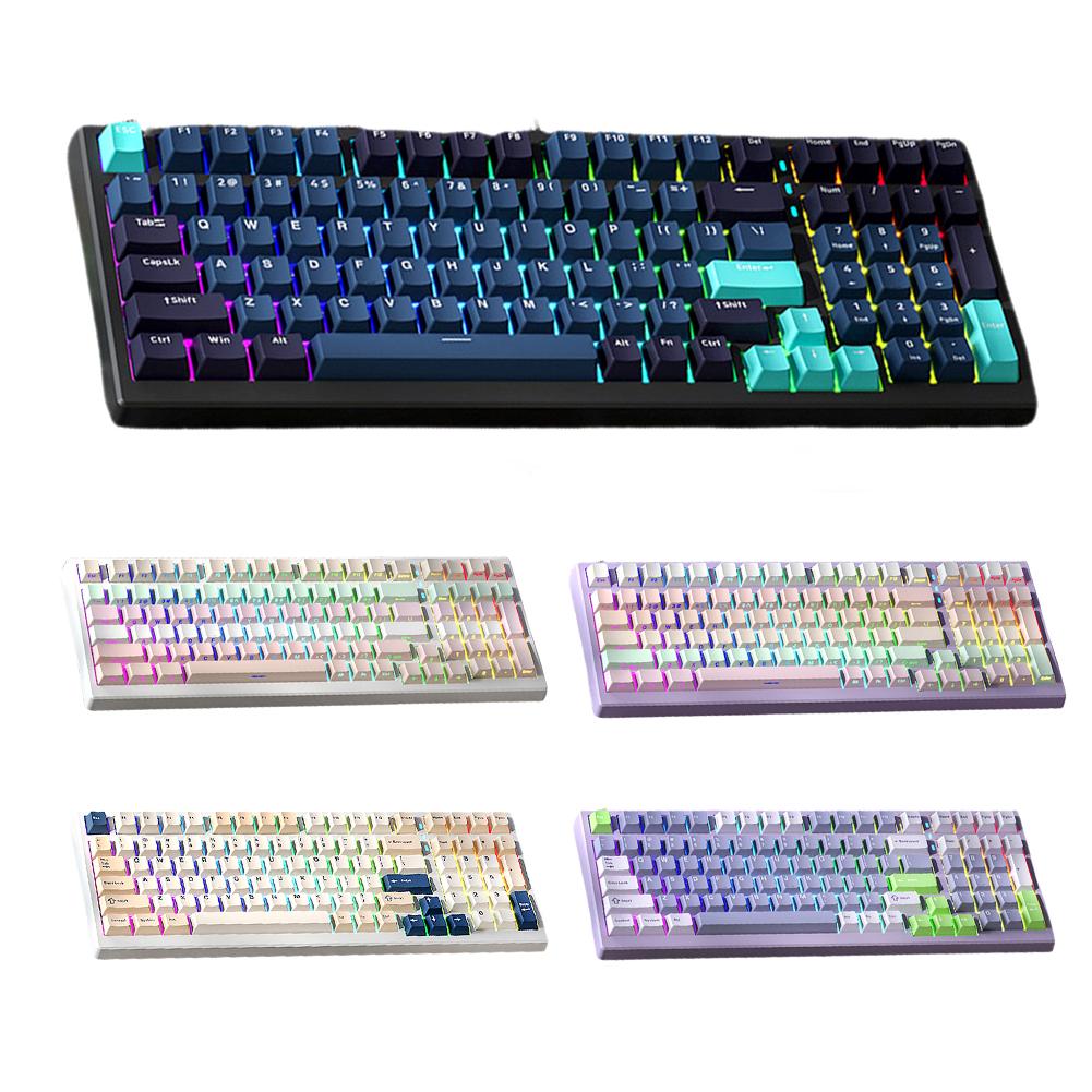 Беспроводная игровая клавиатура Type-C RGB 99 клавиш 3 режима Bluetooth совместимая клавиатура с горячей заменой 4600 мАч 2,4 ГГц для компьютерного ноутбука
Беспроводная игровая клавиатура Type-C RGB 99 клавиш 3 режима Bluetooth совместимая клавиатура с горячей заменой 4600 мАч 2,4 ГГц для компьютерного ноутбука