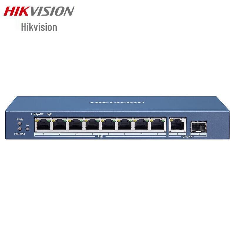 Hikvision 10-Port Gigabit POE Surveillance Switch CN plug (adapter included)
Hikvision 10-Port Gigabit POE Surveillance Switch CN plug (adapter included)