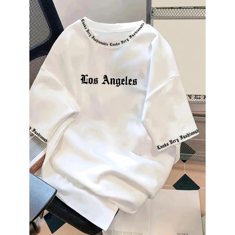 Men s Minimalist Gothic Font Los Angeles T Shirt Ribbon Trim Neckline Cuffs S білий
Men s Minimalist Gothic Font Los Angeles T Shirt Ribbon Trim Neckline Cuffs S білий