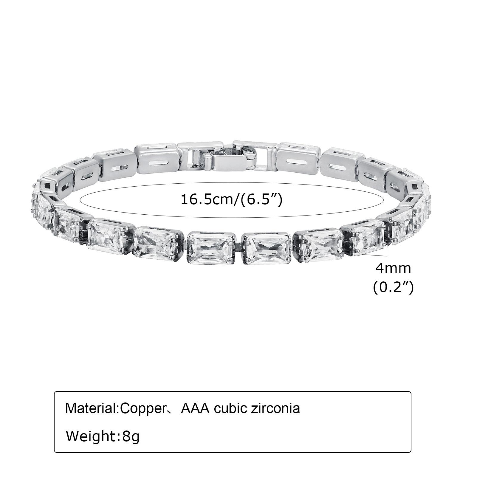 Trendy 4MM CZ Stone Row Metal Link Bracelets For Women Girls, Bling Tennis Charm Bracelet Wristband Anniversary Birthday Gift
Trendy 4MM CZ Stone Row Metal Link Bracelets For Women Girls, Bling Tennis Charm Bracelet Wristband Anniversary Birthday Gift