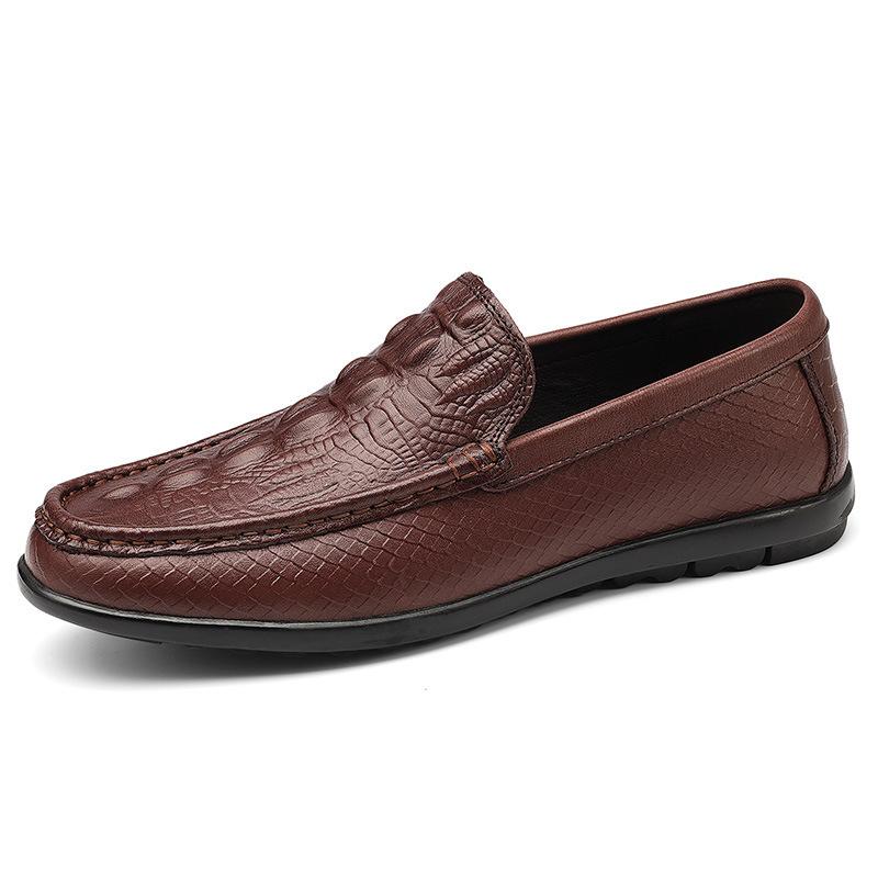 New large size 46 first-layer cowhide loafers men s fashion crocodile pattern beanie shoes British business casual shoes foreign trade 46
New large size 46 first-layer cowhide loafers men s fashion crocodile pattern beanie shoes British business casual shoes foreign trade 46