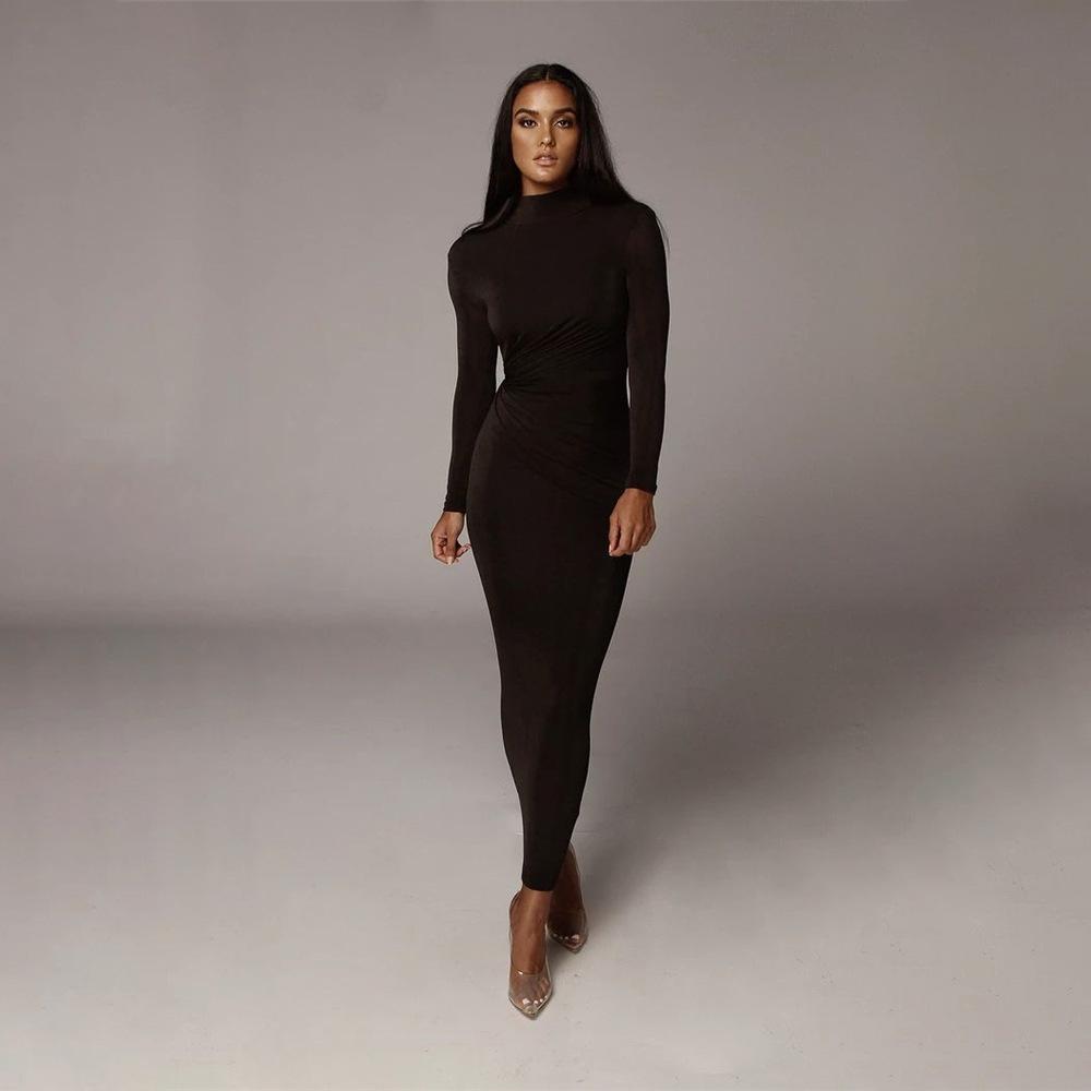 Облягаюча сукня Сукня до тіла Сексуальна облягаюча довга сукня до стегна вище коліна Однотонна сукня-водолазка з довгими рукавами S чорний
Облягаюча сукня Сукня до тіла Сексуальна облягаюча довга сукня до стегна вище коліна Однотонна сукня-водолазка з довгими рукавами S чорний