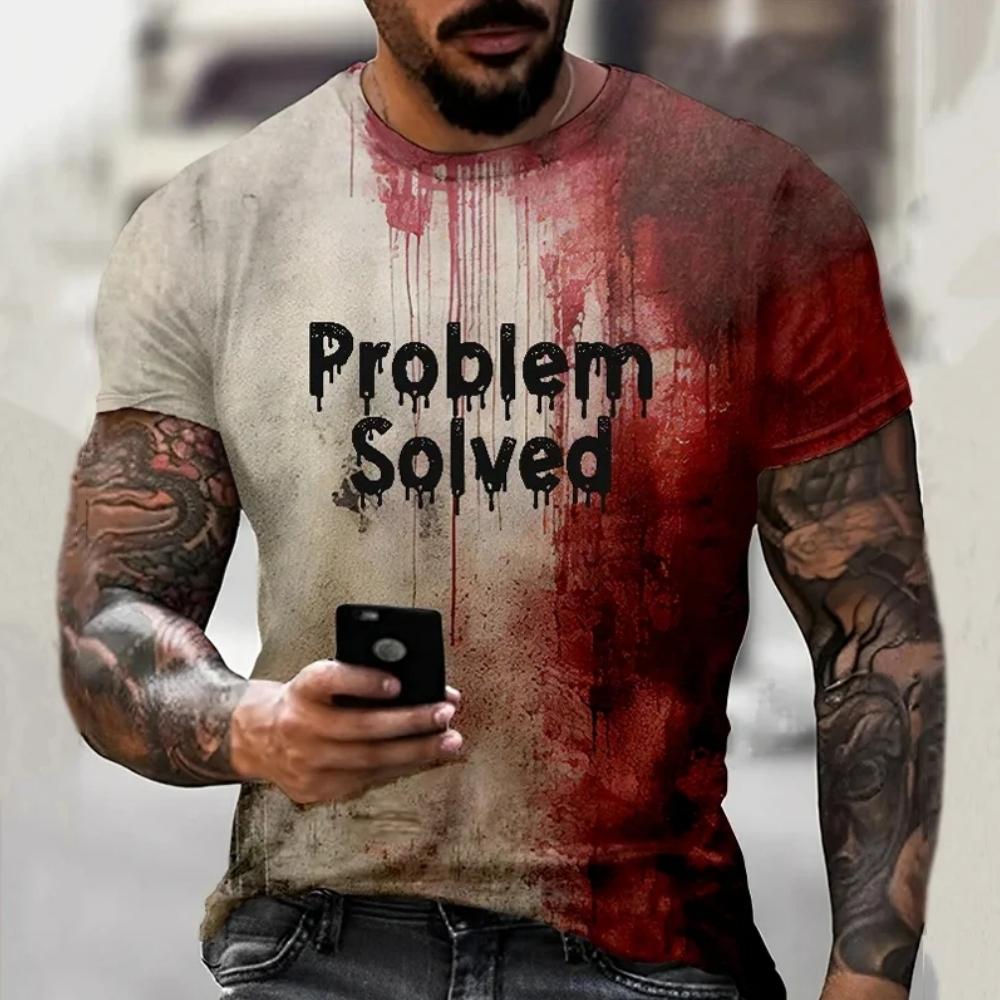 Men s T Shirts Problem Solved Bloody Print Tees Fashion Horrible Halloween Short Sleeve Casual Round Neck Oversized T-shirt Tops XL
Men s T Shirts Problem Solved Bloody Print Tees Fashion Horrible Halloween Short Sleeve Casual Round Neck Oversized T-shirt Tops XL