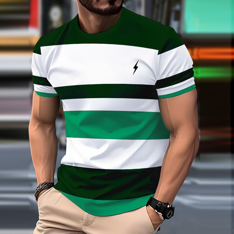 Men s Casual Round Neck 3D Romance Striped Short Sleeve Top Lightning Logo Street Tee 6XL
Men s Casual Round Neck 3D Romance Striped Short Sleeve Top Lightning Logo Street Tee 6XL