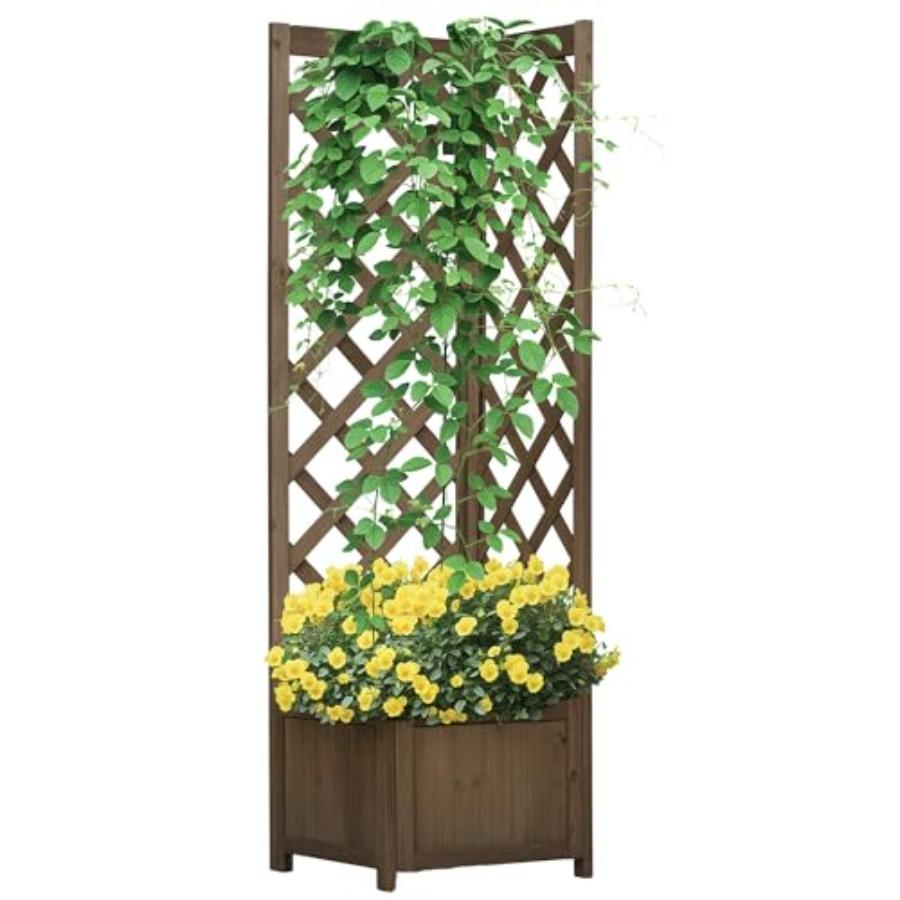 Wooden Raised Garden Bed with Trellis 57 Freestanding Corner Planter Box for Vine Plants Flowers Climbing and Planting Carboniz United States
Wooden Raised Garden Bed with Trellis 57 Freestanding Corner Planter Box for Vine Plants Flowers Climbing and Planting Carboniz United States
