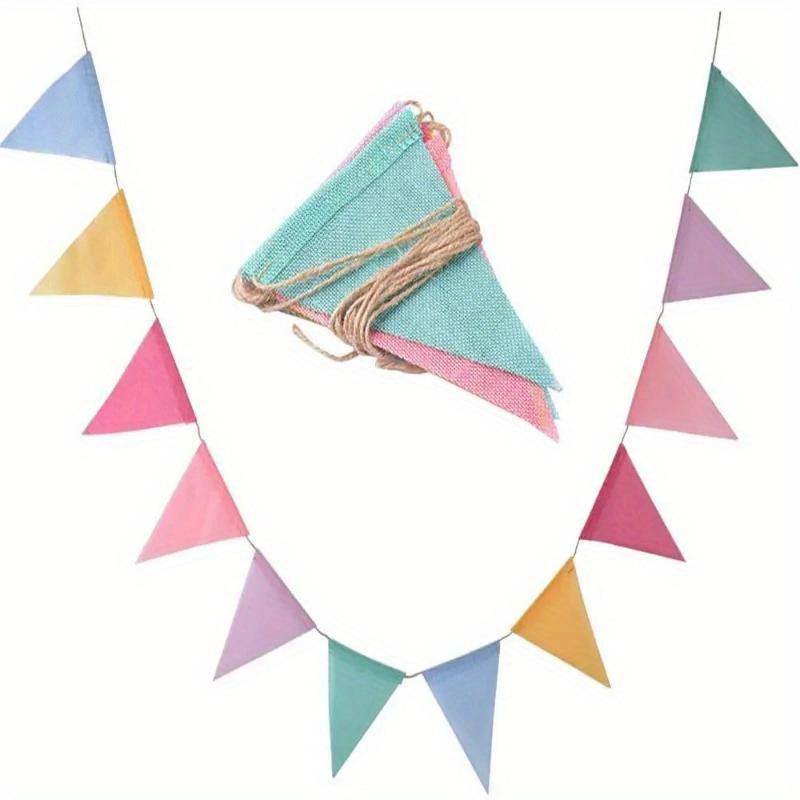 12 Multicolor Flags Imitated Burlap Bunting Banner Pastel Rainbow Decor Fabric Triangle Flag for Party Birthday Wedding Kid Room
12 Multicolor Flags Imitated Burlap Bunting Banner Pastel Rainbow Decor Fabric Triangle Flag for Party Birthday Wedding Kid Room