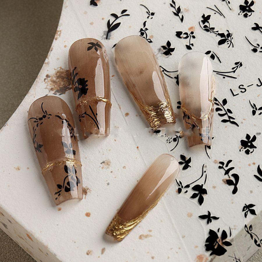 Retro Chinese Style Nail Stickers: Hand-Painted Flowers & Leaves
Retro Chinese Style Nail Stickers: Hand-Painted Flowers & Leaves