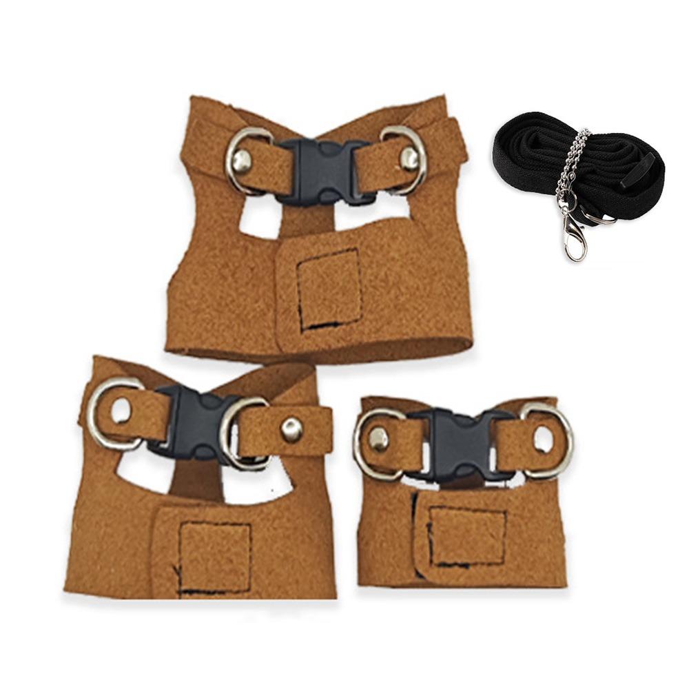 Adjustable Rat Harness and Leash Set 3 Sizes Vests Animal Training Walking Vest Leash Amphibians Brown with Rope
Adjustable Rat Harness and Leash Set 3 Sizes Vests Animal Training Walking Vest Leash Amphibians Brown with Rope