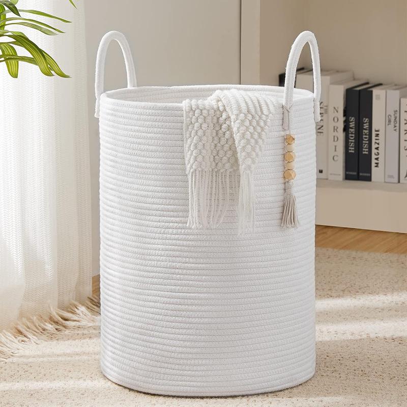 Storage Basket Dirty Clothes Hamper Woven Home Quilt Basket Underwear Sundries Organizer Storage Bin For Living Room 38x50cm білий
Storage Basket Dirty Clothes Hamper Woven Home Quilt Basket Underwear Sundries Organizer Storage Bin For Living Room 38x50cm білий