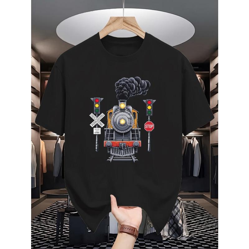 European Size Train Men s Summer Short-sleeved T-shirts, Fashionable and Trendy Printed Men s Bottoming Shirts, Round Neck Casual Versatile Tops 4XL чорний
European Size Train Men s Summer Short-sleeved T-shirts, Fashionable and Trendy Printed Men s Bottoming Shirts, Round Neck Casual Versatile Tops 4XL чорний