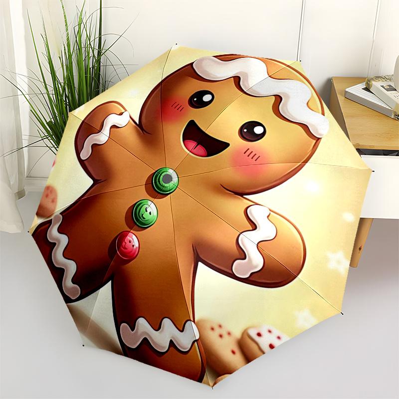 Gingerbread Man Themed Travel Umbrella 8 Ribs Automatic Opening and Closing,Portable Folding Design,Compact and Stylish Umbrella Suitable
Gingerbread Man Themed Travel Umbrella 8 Ribs Automatic Opening and Closing,Portable Folding Design,Compact and Stylish Umbrella Suitable