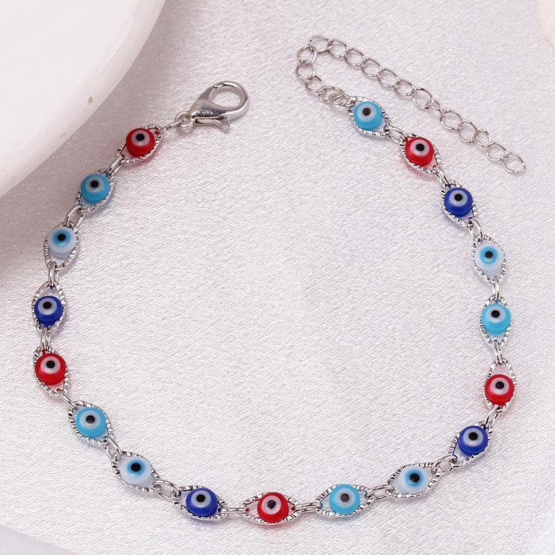 Bohemian Oval Evil Blue Eye Charm Bracelet Gold Silver Color Brass Chain Bracelets for Women Men Prayer Jewelry
Bohemian Oval Evil Blue Eye Charm Bracelet Gold Silver Color Brass Chain Bracelets for Women Men Prayer Jewelry
