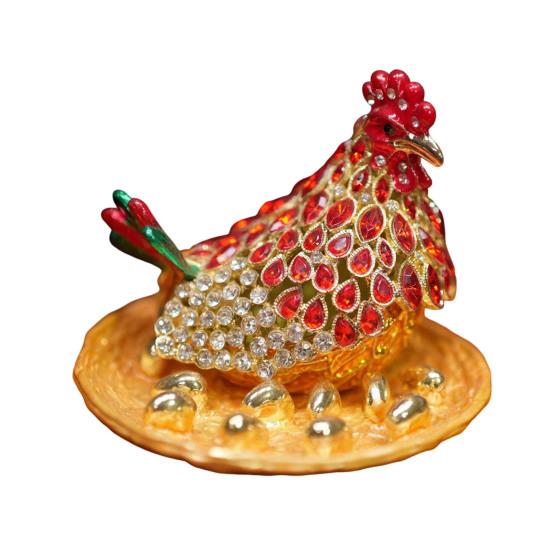 Фігурка курча з стразами Металева імітація курки Брелок-прикраса Контейнер для ювелірних виробів Тримач Декорація для дому та офісу Настільна прикраса S темно-червоний колір
Фігурка курча з стразами Металева імітація курки Брелок-прикраса Контейнер для ювелірних виробів Тримач Декорація для дому та офісу Настільна прикраса S темно-червоний колір