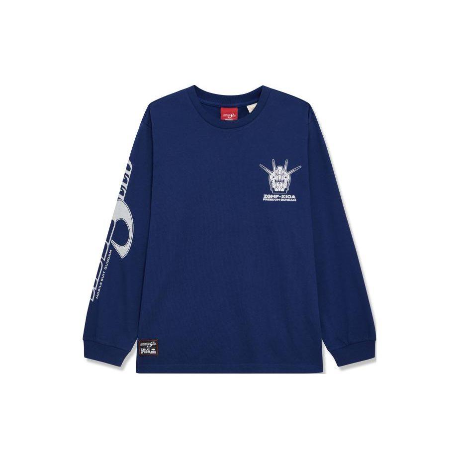 Levis X Gundam Collaboration SS24 контрастного цвета с принтом аниме Mech, винтажная футболка с длинными рукавами, мужские топы, синий A7413-0000 
Levis X Gundam Collaboration SS24 контрастного цвета с принтом аниме Mech, винтажная футболка с длинными рукавами, мужские топы, синий A7413-0000