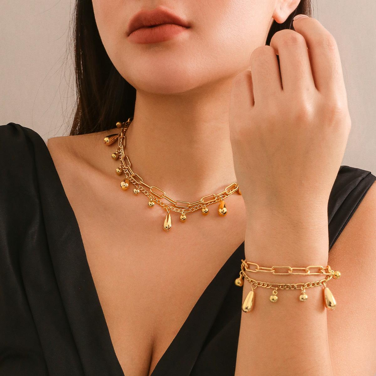 INS creative water drop shaped round bead fringed necklace women s, personalized double necklace jewelry
INS creative water drop shaped round bead fringed necklace women s, personalized double necklace jewelry