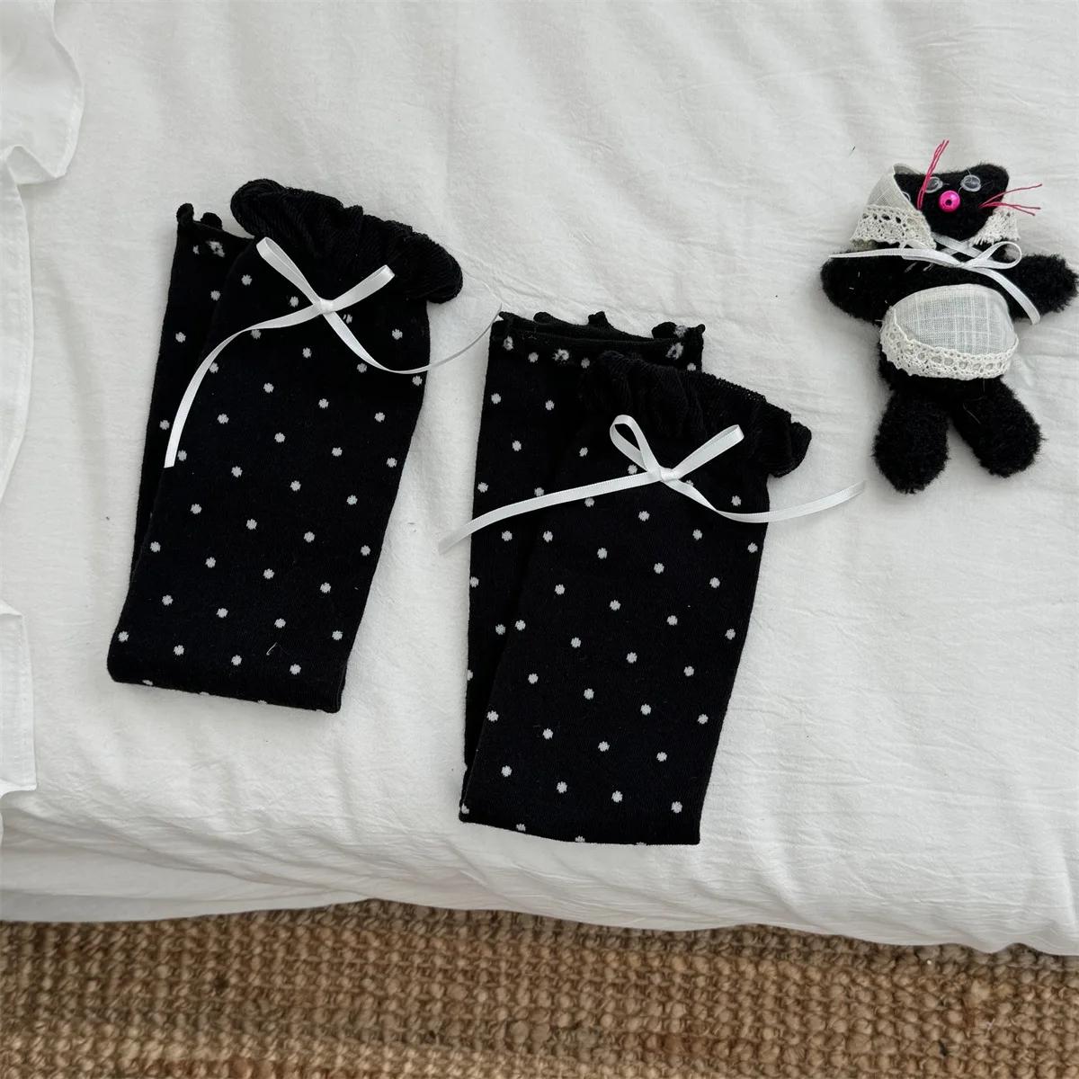 Women Leg Warmers Bowknot Polka Dot Knitted Foot Cover Knee Socks JK Japanese Style Sweet Girls Lolita Long Socks Y2k Leg Warmer One Size чёрный
Women Leg Warmers Bowknot Polka Dot Knitted Foot Cover Knee Socks JK Japanese Style Sweet Girls Lolita Long Socks Y2k Leg Warmer One Size чёрный