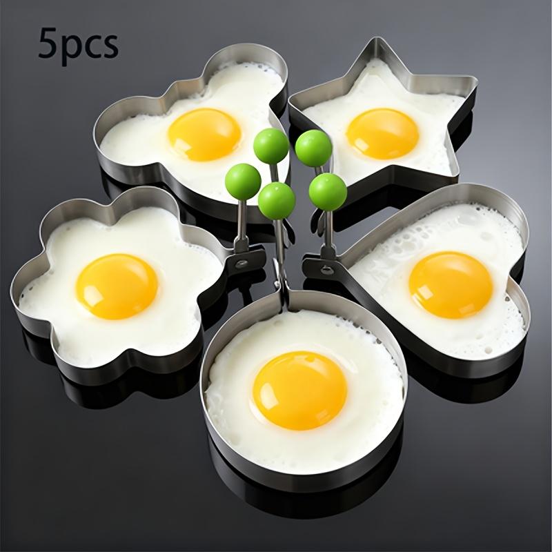 5Pcs Stainless Steel Fried Egg Mold Creative Heart Star Flower Shape Non Stick Egg Frying Ring Kitchen Cooking Tools 5pieces pack
5Pcs Stainless Steel Fried Egg Mold Creative Heart Star Flower Shape Non Stick Egg Frying Ring Kitchen Cooking Tools 5pieces pack