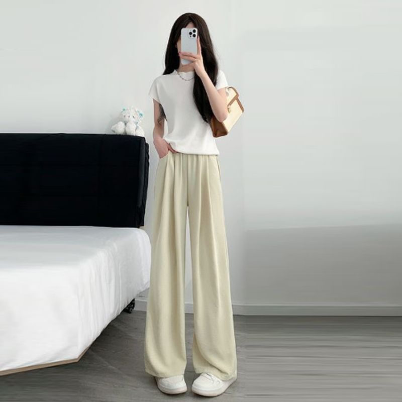 Plus size women clothing Chubby Girl Student Elastic High Waist Pocket Yamamoto Pants Drape Slimming Ice Silk Casual All-matching Wide Leg Pants Rice apricot 2XL(Large size)
Plus size women clothing Chubby Girl Student Elastic High Waist Pocket Yamamoto Pants Drape Slimming Ice Silk Casual All-matching Wide Leg Pants Rice apricot 2XL(Large size)