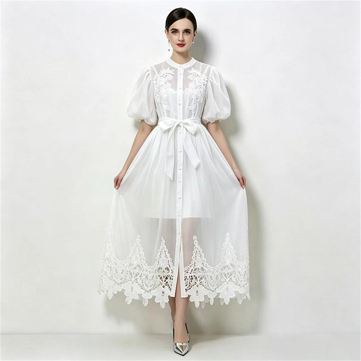 Summer Holiday Gorgeous Flower Embroidery Prom Dress for Women s Stand Lantern Sleeve Belt Lace Trims Single Breasted Long Robes XXL
Summer Holiday Gorgeous Flower Embroidery Prom Dress for Women s Stand Lantern Sleeve Belt Lace Trims Single Breasted Long Robes XXL