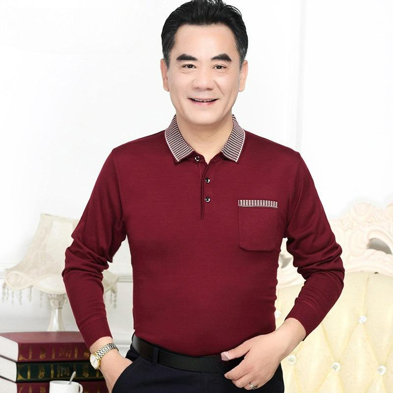 Spring and Autumn Men s Long-sleeved T-shirt Dad Wear Loose Thin Lapel POLO Shirt Men 2XL
Spring and Autumn Men s Long-sleeved T-shirt Dad Wear Loose Thin Lapel POLO Shirt Men 2XL