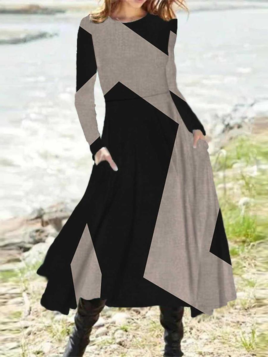 Autumn/Spring Crew Neck Casual Vacation Women s A-Line Midi Dress 3XL сірий колір
Autumn/Spring Crew Neck Casual Vacation Women s A-Line Midi Dress 3XL сірий колір