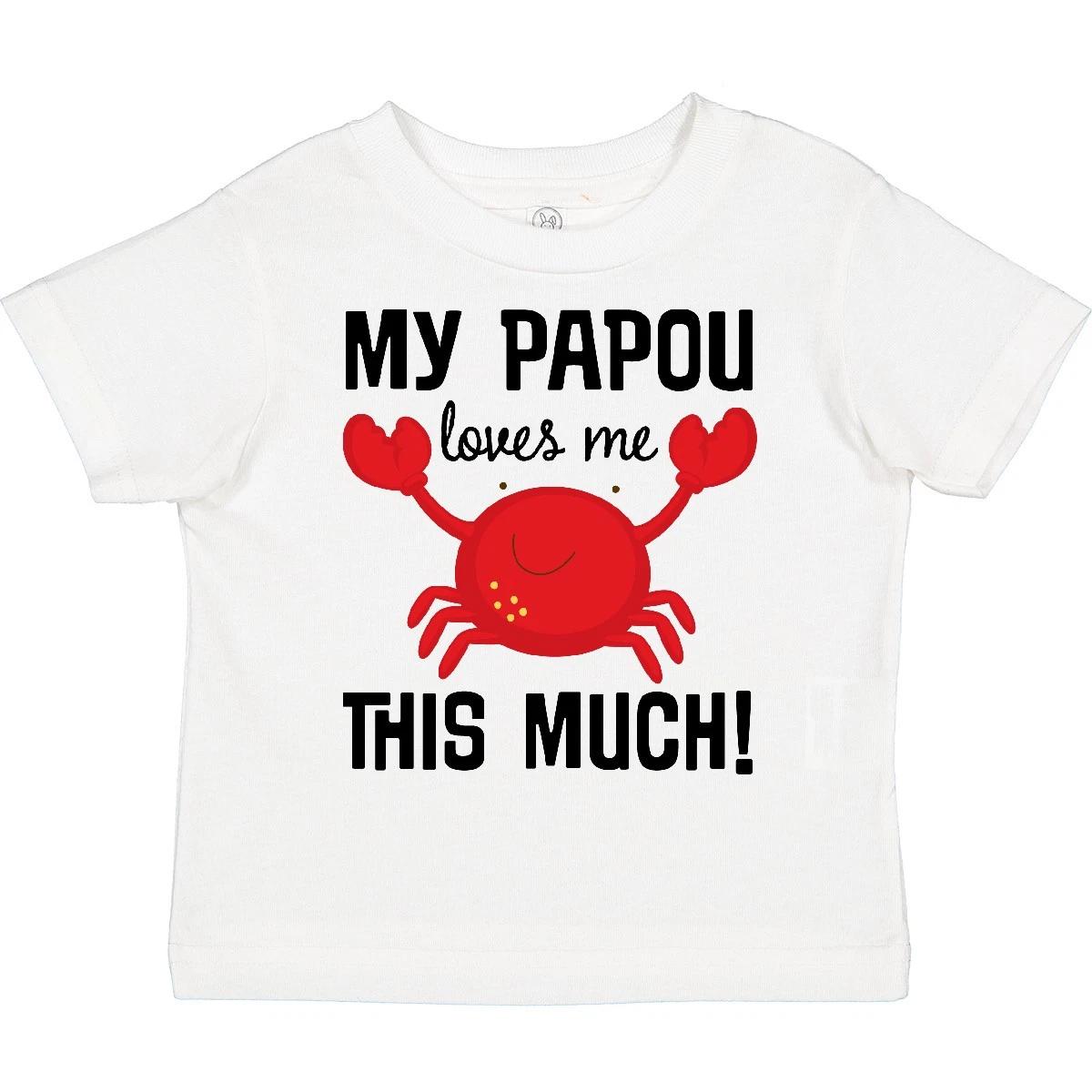 Inktastic My Papou Loves Me Toddler kids boys T-Shirt Loved By Grandchild Grandson Crab 160
Inktastic My Papou Loves Me Toddler kids boys T-Shirt Loved By Grandchild Grandson Crab 160