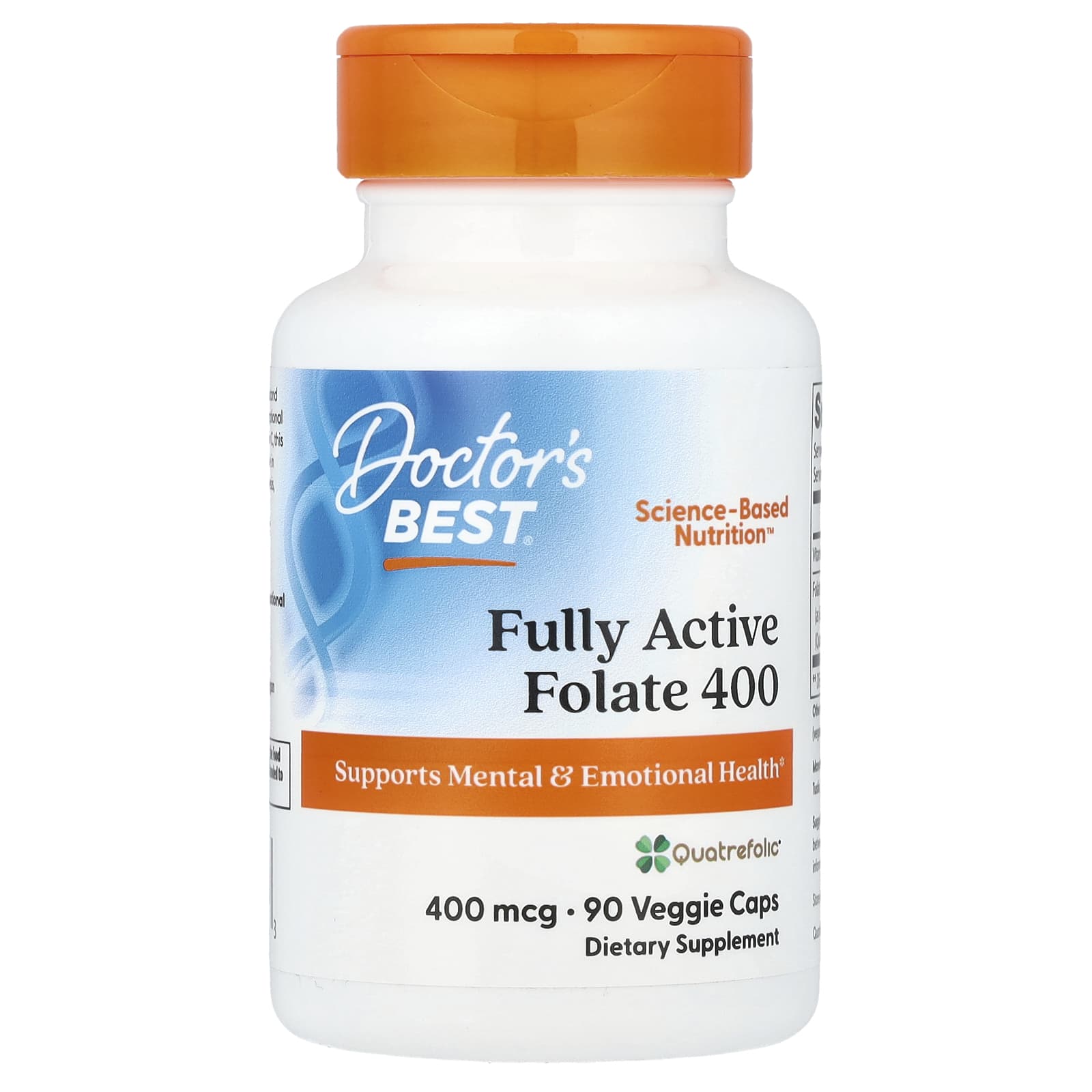 Doctor s Best, Fully Active Folic Acid 400 with Quatrefolic, 400 mcg, 90 Veggie Capsules
Doctor s Best, Fully Active Folic Acid 400 with Quatrefolic, 400 mcg, 90 Veggie Capsules